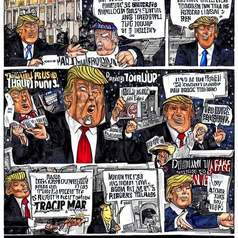 Prompt: Ben garrison political cartoon about the FBI raiding Donald Trump's mar-a-lago resort