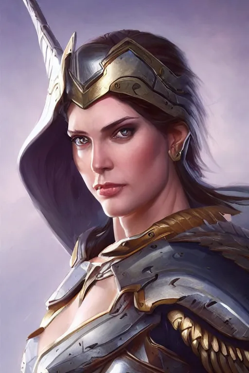 Image similar to amazon valkyrie athena, d & d, fantasy, portrait, highly detailed, headshot, digital painting, trending on artstation, concept art, sharp focus, illustration, art by artgerm and greg rutkowski and magali villeneuve