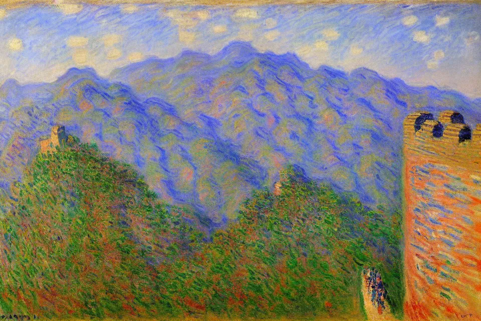 Prompt: the great wall, claude monet.
