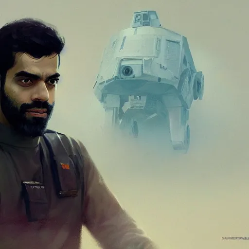 Image similar to A portrait of Rahul Kohli, star wars art, art by greg rutkowski, matte painting, trending on artstation