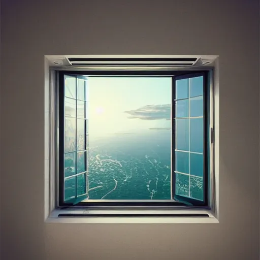 Prompt: a window!!!!! with a view of the earth through it, a computer rendering by mike beeple winkelmann, behance contest winner, cubo - futurism!!!!!, retrowave!!!!!, synthwave!!!!!, rendered in cinema 4 d