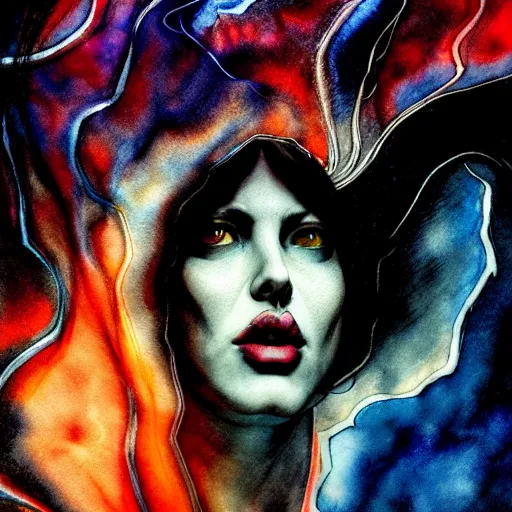 Image similar to the energy of dreams, 8 k resolution, beautiful, dark ambient, neoplasticism art, goth, marvel comics dslr hdr, art by artemisia gentileschi, water color, artstation, concept art, smooth, sharp focus, illustration, optical illusion