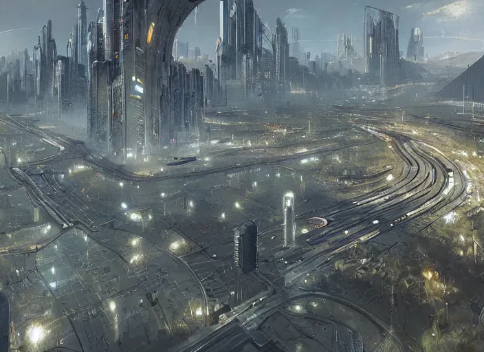 Image similar to THE LINE city, futuristic urbanization, a 170km linear urban development of multiple, hyper-connected communities, automated transportation, with walkable neighborhoods integrated with public parks and the natural landscape, digital art,realistic,detailed,art by greg rutkowski