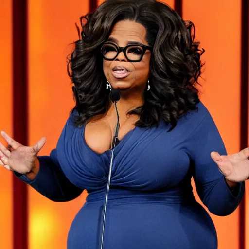 Image similar to Oprah Winfrey drunk on the Joe Rogan Experience