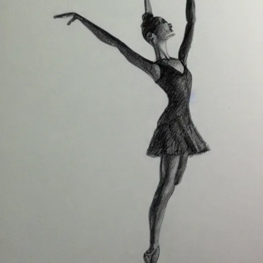 Image similar to ballet dancer pencil sketch