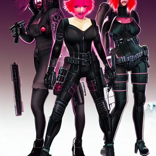 Image similar to oni,Black Widow, cyberpunk