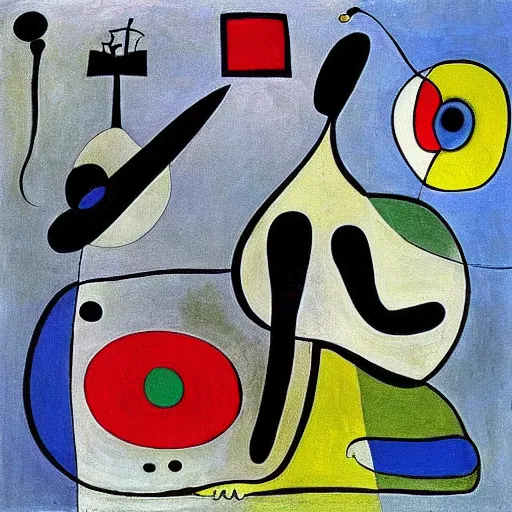 Prompt: “The painting ‘Naive Oculus’ by Joan Miro, lost artwork”