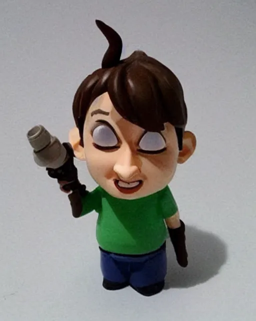 Image similar to a cute little plastic chibi statuette of devil zuckerberg, ebay listing, product picture, advertisement, thumbnail