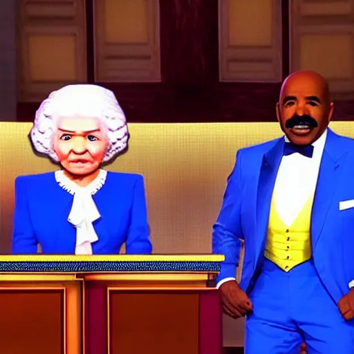 Image similar to Steve harvey as George Washington on family feud