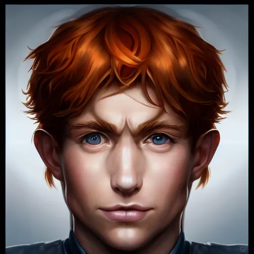 Image similar to a symmetrical portrait of kvothe by artgerm, digital art, unreal engine 5, trending on artstation, deviantart, pinterest, rule of thirds, 4 k uhd image