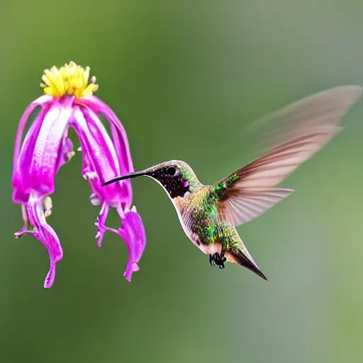 Image similar to a photo of a hummingbird making honey