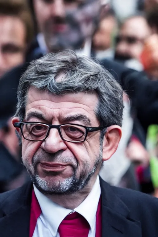 Prompt: Jean-Luc Mélenchon in Joker (2019), 4k