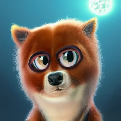 Prompt: cutie fluffy creature elvis presley, digital art, 3 d, octave render, masterpiece, mega detailed, pixar, disney, vivid illustration, cartoon, fantasy, by george stubbs, artgerm, in the style of ghibli kazuo oga, pastel fur