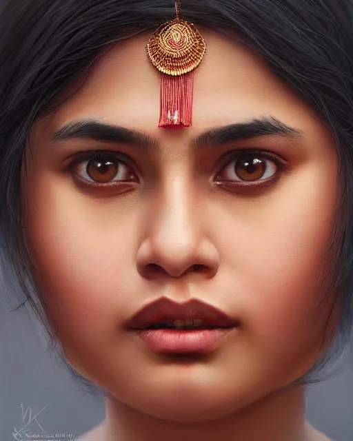 Prompt: highly realistic, beautiful digital art, true to life portrait of a young indian woman, sharp focus, by ilya kuvshinov, by wlop, by tom bagshaw, trending on artstation, cinematic lighting, hyper realism, octane render, 8 k, hyper detailed.