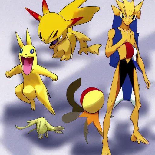 evolution of pokemon alakazam, Stable Diffusion