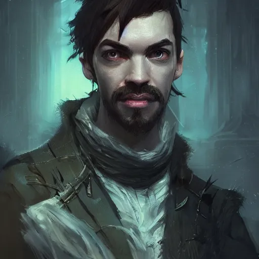 Image similar to a portrait of jacksepticeye by Greg Rutkowski, digital art, trending on artstation, Bloodborne, HD, 8K, highly detailed, good lighting, beautiful, cinimatic lighting, masterpiece - H 768