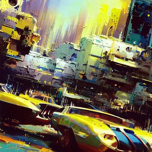 Prompt: painting in the style of john berkey w 8 3 2