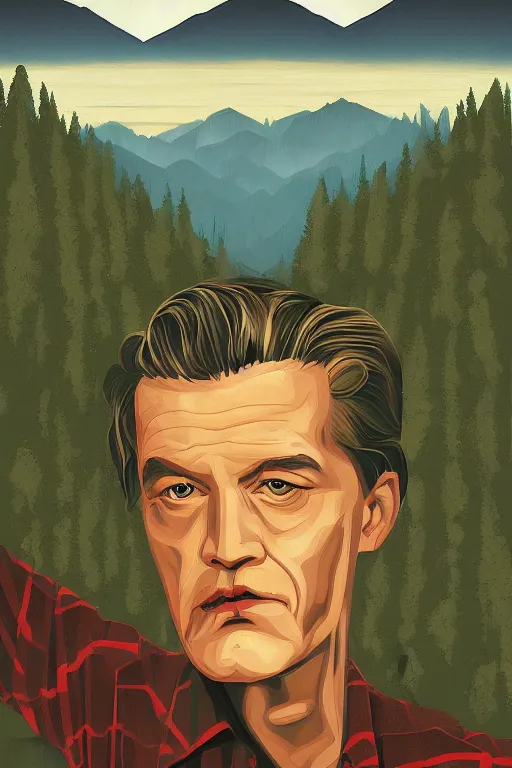 Image similar to Twin Peaks artwork by Patryk Hardziej