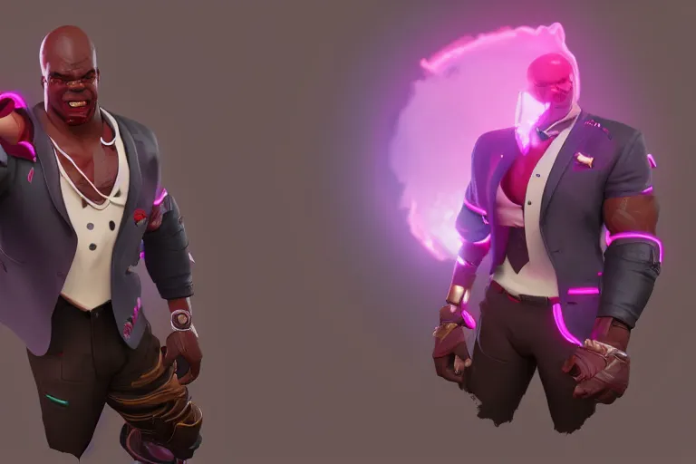 Image similar to doomfist, pink blazer, overwatch game, digital art, high detailed, unreal engine, artstation, 3 d render