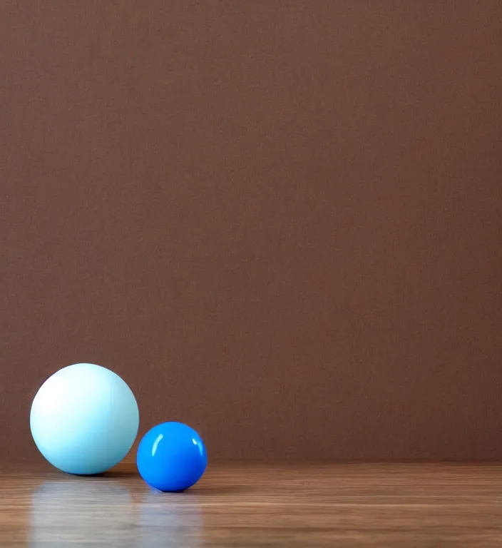 Image similar to a blue ball on a table + HDRI