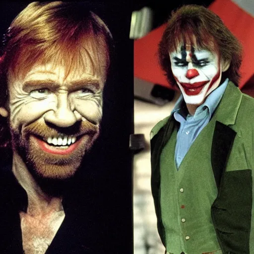 Prompt: chuck norris as the joker