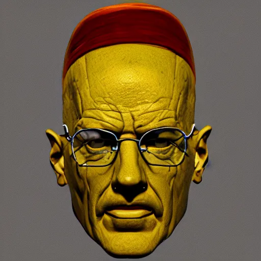 Image similar to anient egyptian death mask of walter white