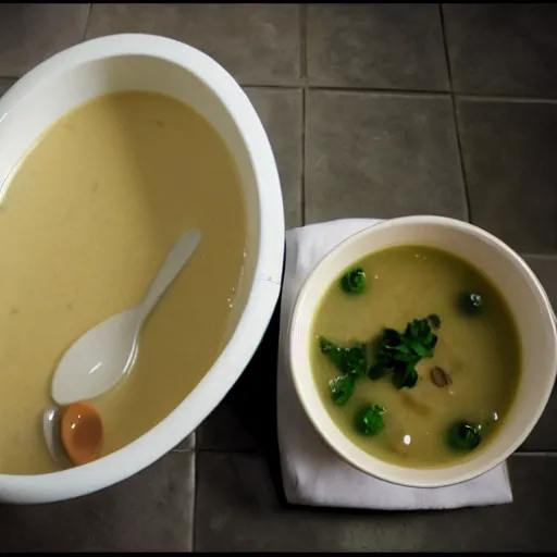 Image similar to toilet filled with soup