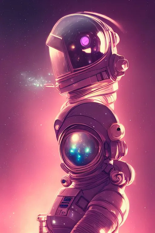 Prompt: portrait armored astronaut girl, control spaceship at command room, ssci-fi, neon light, galaxy light effect and fantasy, intricate and very very beautiful and elegant, highly detailed, digital painting, artstation, concept art, smooth and sharp focus, illustration, art by tian zi and WLOP and alphonse mucha