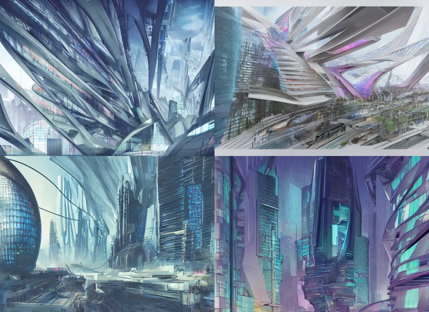 Prompt: a beautiful architectural render of cyberpunk, by norman foster + zaha hadid, extremely detailed, architecture drawing, drawing, line drawing, chartpak ad markers, pastel color, vivid color scheme, 8 k, hiperrealistic