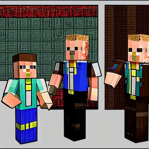 Image similar to saul goodman in minecraft