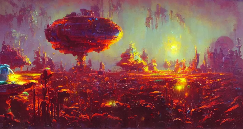 Image similar to an amazing piece of art by Paul Lehr