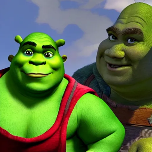 Prompt: Shrek on Super Smash bros ultimate