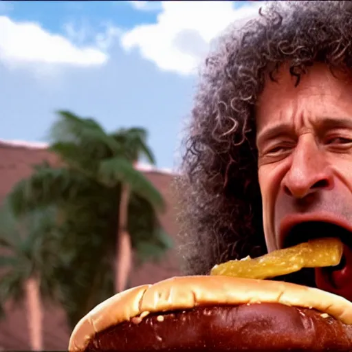 Prompt: kenny g unhinging his jaw to eat a gigantic burger, epic, cinematic, realism, ultra detailed, 8 k, film still