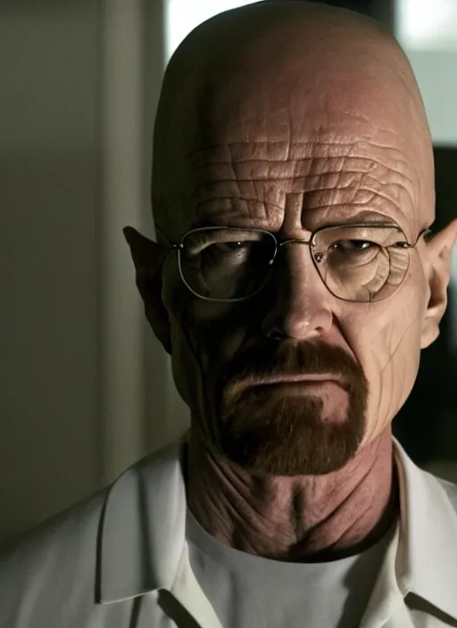 Prompt: film still of kim kardashian as Walter White in breaking bad,