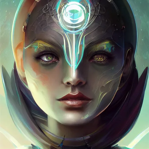 Image similar to portrait of a beautiful cybernetic emanation, profile, by pete mohrbacher and artgerm and wlop, digital art, highly detailed, intricate, fantasy, mystical, Trending on Artstation HQ, deviantart, unreal engine, 4K UHD image