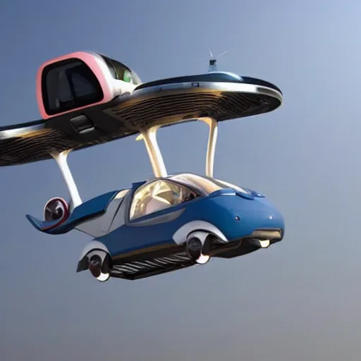 Image similar to personal flying car, suburbia, 2 1 0 0