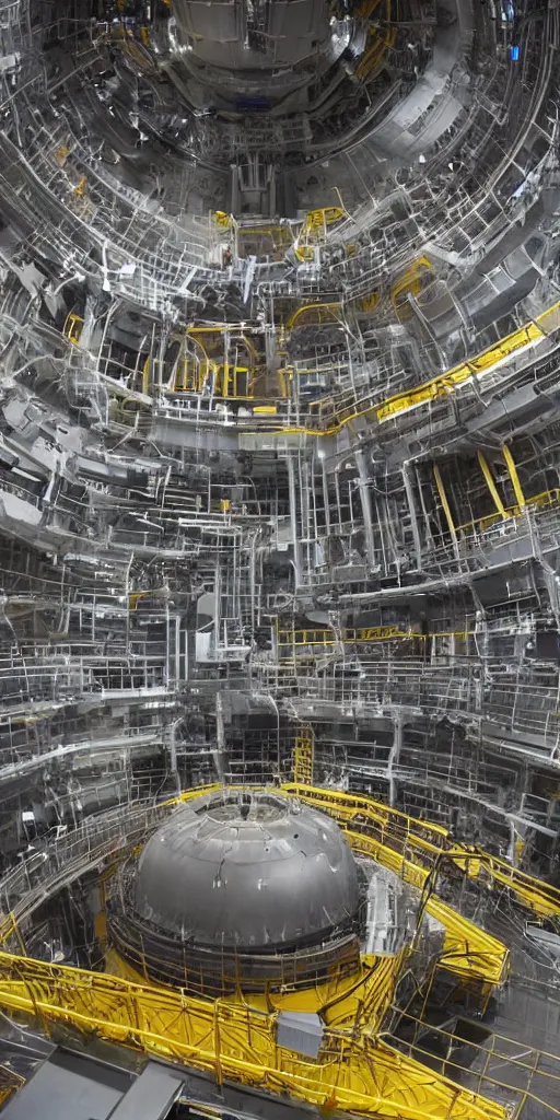 Image similar to reactor of controllable nuclear fusion power station.