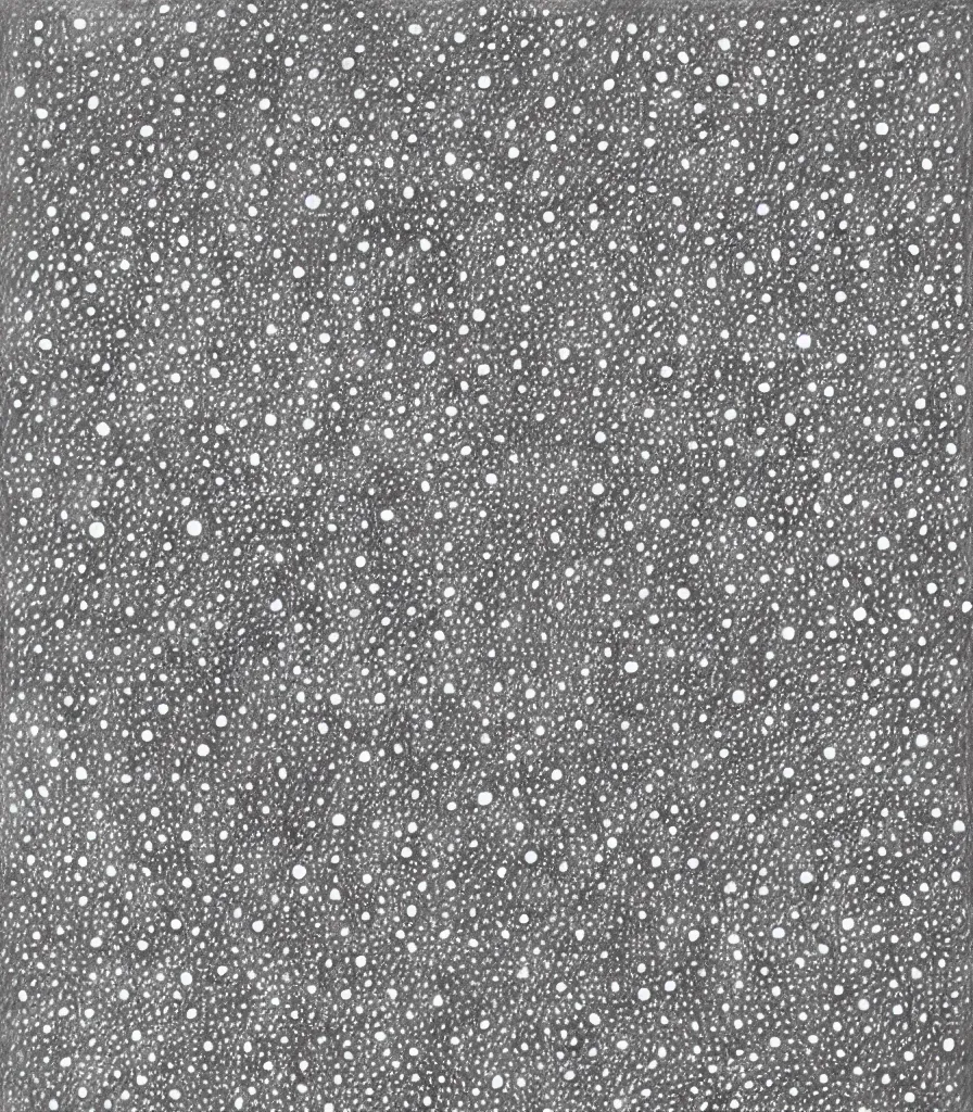 Image similar to a beautiful painting of the universe drawn in a pattern small circles, galaxies, pointilism, rough charcoal sketch, black dots