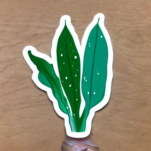 Prompt: cute sentient plant sticker