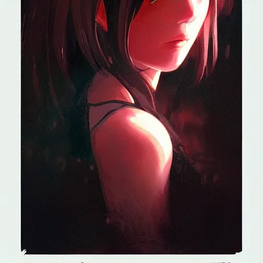 Image similar to A fire witch with big and cute eyes, fine-face, realistic shaded perfect face, fine details. realistic shaded lighting poster by Ilya Kuvshinov katsuhiro otomo ghost-in-the-shell, magali villeneuve, artgerm, Jeremy Lipkin and Michael Garmash, Rob Rey and Kentarõ Miura style, trending on art station