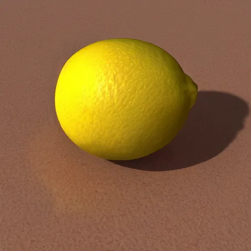Prompt: lemon with sad face, 3 d, realistic