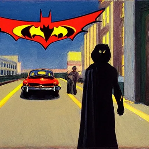 Image similar to Batman by Edward hopper