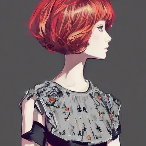 Prompt: vogue magazine, elle magazine, ilya kuvshinov, john singer sargent, anime, trending on artstation, intricate, crop top