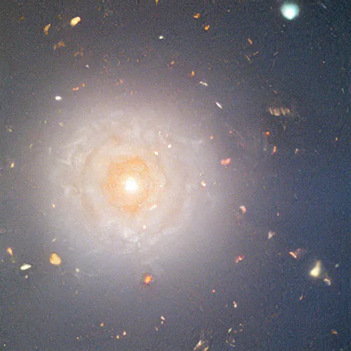 Image similar to a marble with a universe inside it, photographed by the hubble space camera