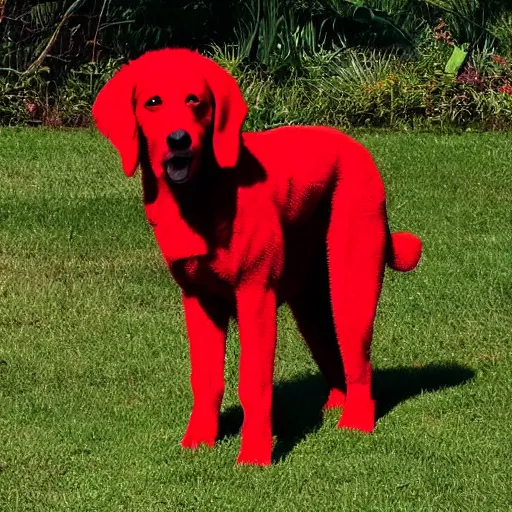 Image similar to a giant red dog