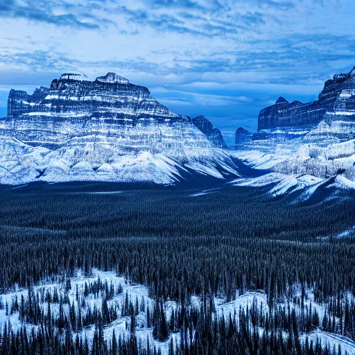 Prompt: a highly detailed photo of alberta wilderness at night, 4 k high - resolution photograph, ultra detail, hd photo