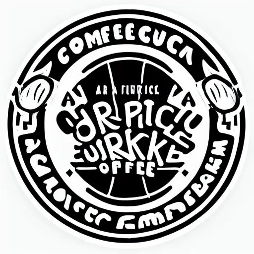 Image similar to a logo for a futuristic afropunk coffee company