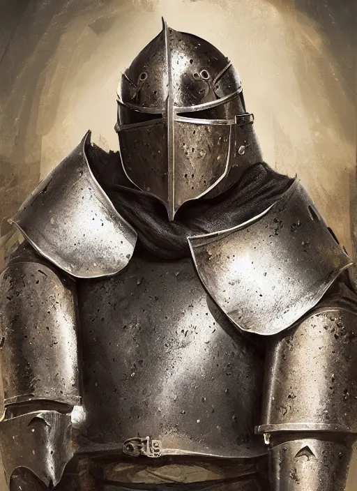 Image similar to oilpainting of a young medieval knight, ugly, hunchback, knight armor, no helmet, stringy hair, blemished face, strong, high resolution, clear image, digital art, studio photo, 4 k, clear lines, artstation