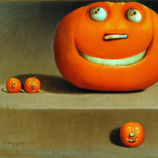 Prompt: the annoying orange by sophie anderson