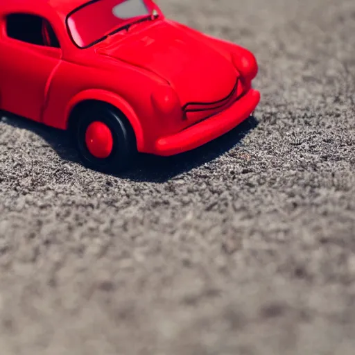 Prompt: a red toy car